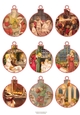 Christmas Vintage Bauble Tags #2