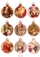 Christmas Vintage Bauble Tags #3