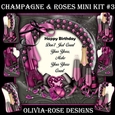 Champagne & Flowers Mini Kit #3   CARD FRONT *