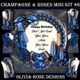 Champagne & Flowers Mini Kit #6   CARD FRONT *