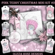 Pink Teddy Christmas Mini Kit #2    