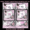 Pink Teddy Christmas Bumper Kit #1    