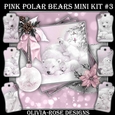 Pink Polar Bears Mini Kit #3    