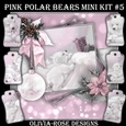 Pink Polar Bears Mini Kit #5    