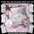 Pink Polar Bears Mini Kit #6    
