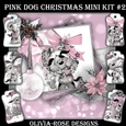 Pink Dog Christmas Mini Kit #2    