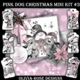 Pink Dog Christmas Mini Kit #3    