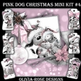 Pink Dog Christmas Mini Kit #4    