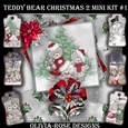 Teddy Bear Christmas 2 Mini Kit #1   