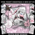 Pink Teddy Christmas 2 Mini Kit #2    