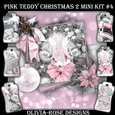 Pink Teddy Christmas 2 Mini Kit #4    