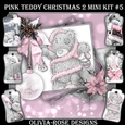 Pink Teddy Christmas 2 Mini Kit #5    