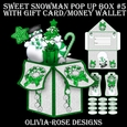 Sweet Snowman Pop Up box #5  