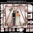 Boho Wedding Mini Kit #3    AND AN  MAIN CARD  