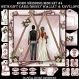 Boho Wedding Mini Kit #4    AND AN  MAIN CARD  