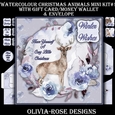 Watercolor Christmas Animals Mini Kit #1