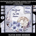 Watercolor Christmas Animals Mini Kit #2 