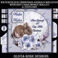 Watercolor Christmas Animals Mini Kit #3 