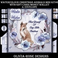 Watercolor Christmas Animals Mini Kit #6 