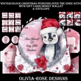 Watercolor Christmas Penguins Over The Edge Mini Kit #3