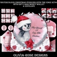 Watercolor Christmas Penguins Over The Edge Mini Kit #4