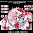 Watercolor Christmas Penguins Over The Edge Mini Kit #5