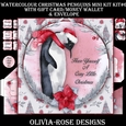 Watercolor Christmas Penguins Mini Kit #6