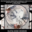 Watercolor Christmas Animals 2  Mini Kit #1  