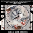 Watercolor Christmas Animals 2  Mini Kit #4  