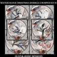 Watercolor Christmas Animals 2 Bumper Kit #1  