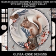 Watercolor Christmas Animals 3 Mini Kit #2  