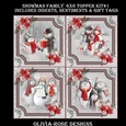 Snowman Family 6X6 Topper Kit #1