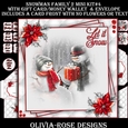 Snowman Family 2 Mini Kit #4 AN NO FLOWERS OR TEXT & A 6X6 TOPPER INSERT**