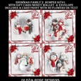 Snowman Family 2 Bumper Kit #1 AN NO FLOWERS OR TEXT & A 6X6 TOPPER INSERT**