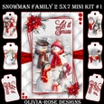 Snowman Family 2 5X7 Mini Kit #1 ,