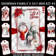 Snowman Family 2 5X7 Mini Kit #3 ,