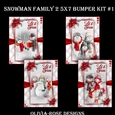 Snowman Family 2 5X7 Bumper Kit #1 ,