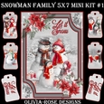 Snowman Family 5X7 Mini Kit #1 ,