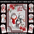 Snowman Family 5X7 Mini Kit #3 ,