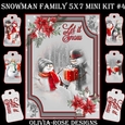 Snowman Family 5X7 Mini Kit #4 ,