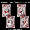 Snowman Family 5X7 Bumper Kit #1 ,