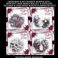 Christmas Is My Favorite Bumper Kit #1    AN  NO FLOWERS OR TEXT  & A 6X6 TOPPER  INSERT**