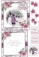 Merry Christmas Pink 6X6 Topper Sheet #1