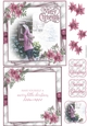 Merry Christmas Pink 6X6 Topper Sheet #3