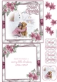 Merry Christmas Pink 6X6 Topper Sheet #4