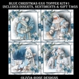 Blue Christmas 6X6 Topper Kit #1