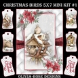 Christmas Birds 5X7 Mini Kit #1