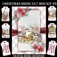 Christmas Birds 5X7 Mini Kit #3