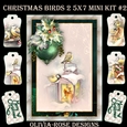 Christmas Birds 2 5X7 Mini Kit #2