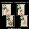 Christmas Birds 2 5X7 Bumper Kit #1